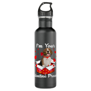 Funny Beagle Im Your Valentine Day Present Dog Lov 710 Ml Water Bottle