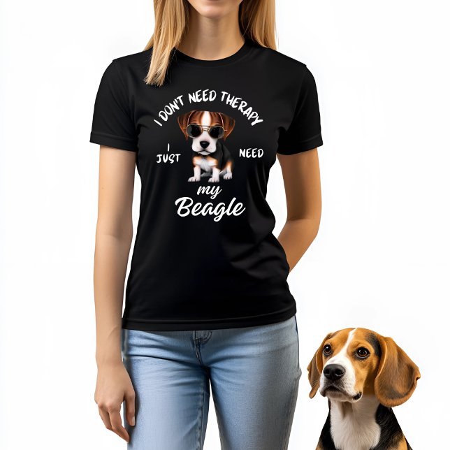 Funny Beagle Therapy Quote T-Shirt (Creator Uploaded)