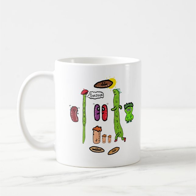 Funny Bean Puns Coffee Mug (Left)