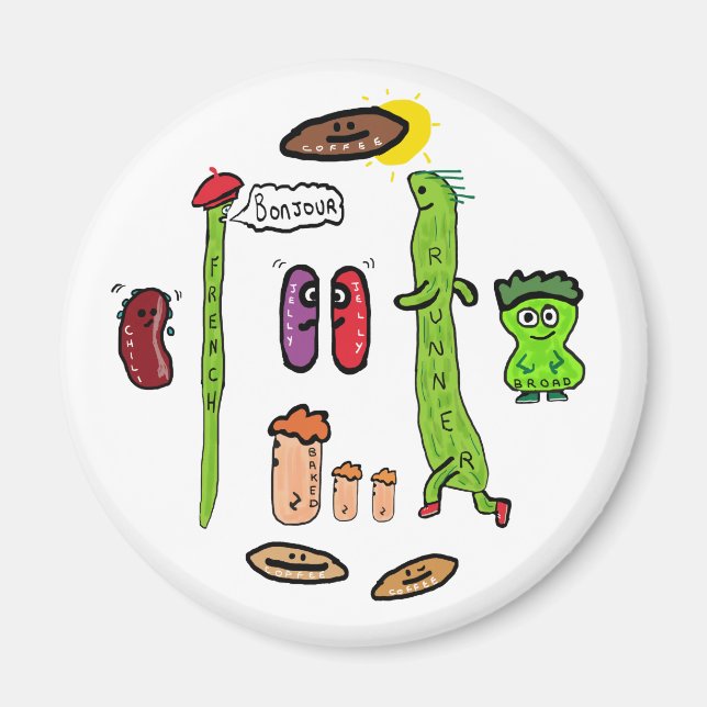 Funny Bean Puns Magnet (Front)