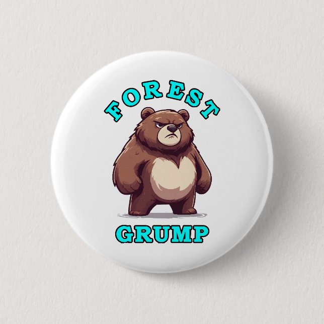 Funny Bear 2 Inch Round Button (Front)