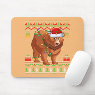 Funny Bear Animal Lover Matching Ugly Grizzly Bear Mouse Pad