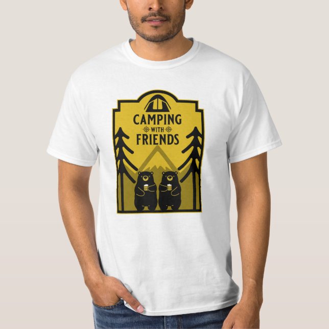 Funny Bear Camp Adventure Canada T-Shirt (Front)