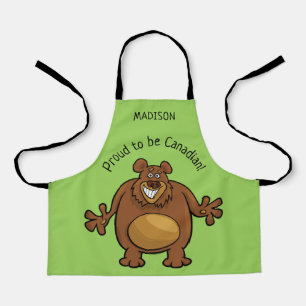 Funny Bear custom text & colour fleece blankets Apron