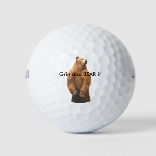 Funny Bear Design Golf Balls