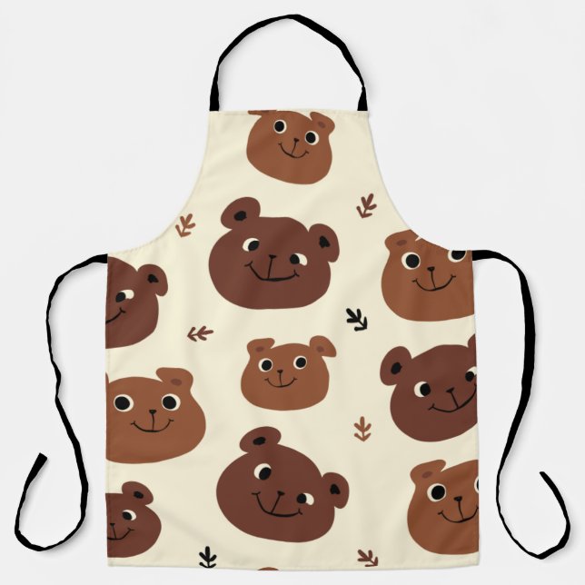 Funny bear face apron (Front)