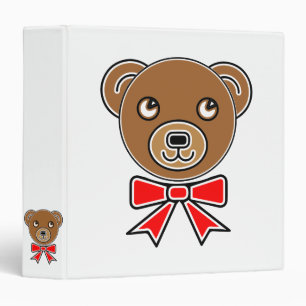 Funny bear face binder