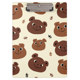 Funny bear face clipboard