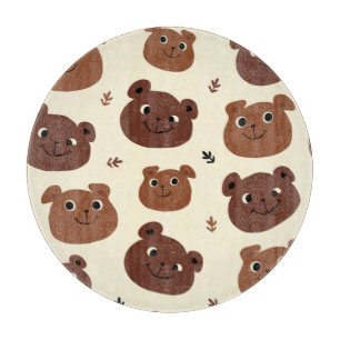 Funny bear face cutting board