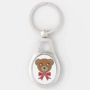 Funny bear face keychain
