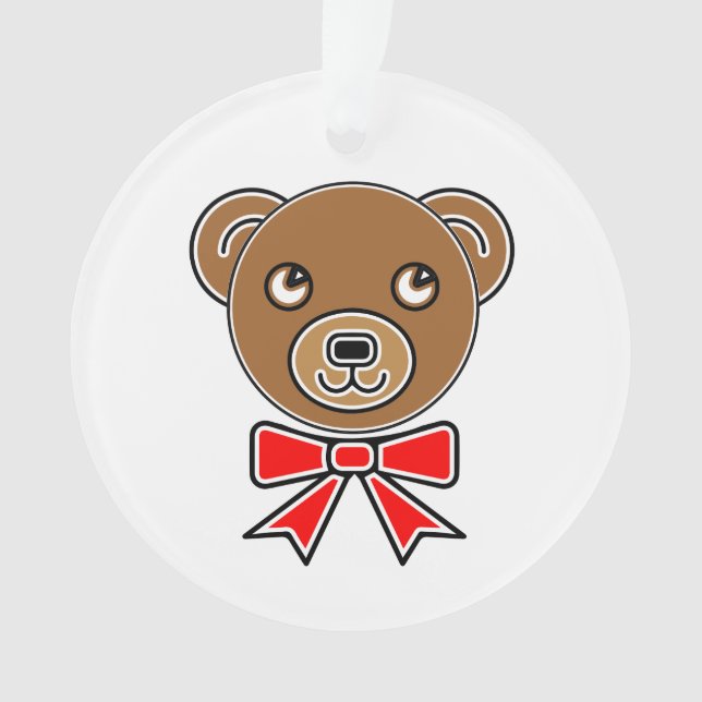 Funny bear face ornament (Front)
