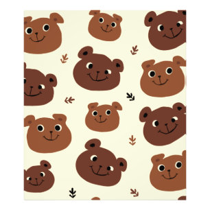 Funny bear face photo print