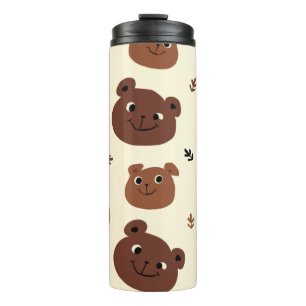 Funny bear face thermal tumbler
