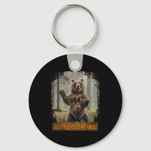 Funny Bear Foxtrots Deltas Tango 8647 86 47 Patrio Keychain