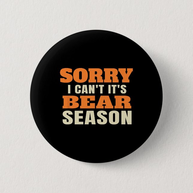 Funny Bear Hunting  2 Inch Round Button (Front)