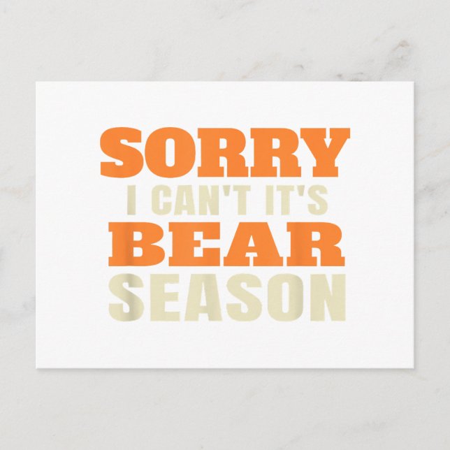 Funny Bear Hunting Holiday Postcard (Front)