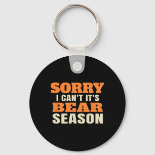 Funny Bear Hunting  Keychain