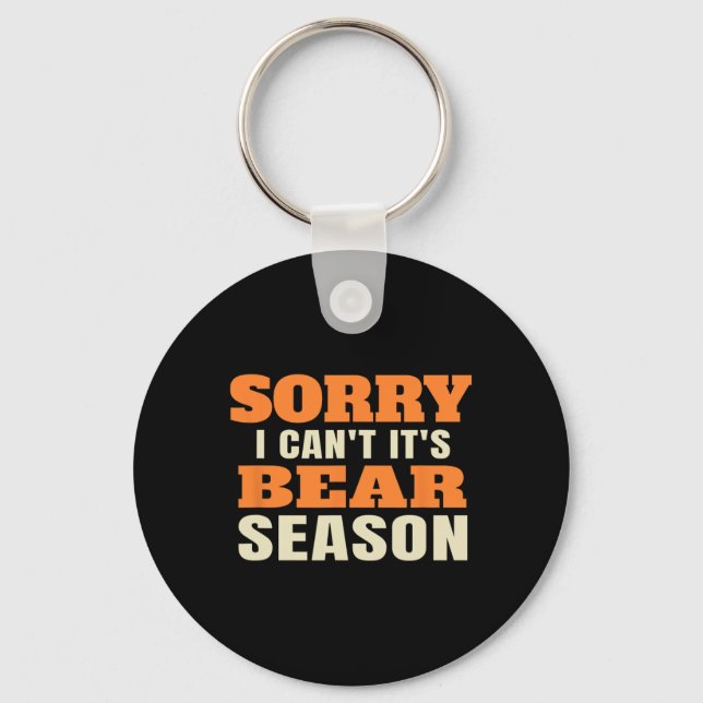 Funny Bear Hunting  Keychain (Front)