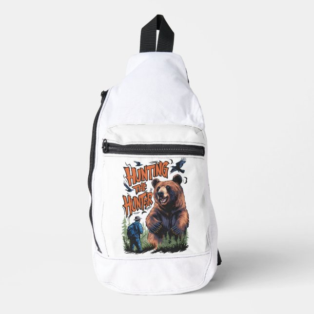 Funny Bear Hunting Sling Bag (Front)