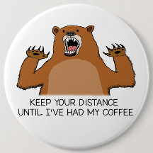 Funny Bear Is Ferocious Before Coffee