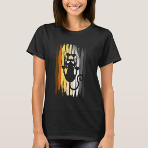 Funny Bear Pride Black Cat Climbing Scratches T-Shirt