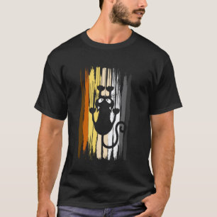 Funny Bear Pride Black Cat Climbing Scratches T-Shirt