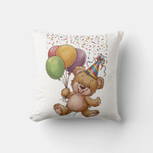funny bear throw pillow