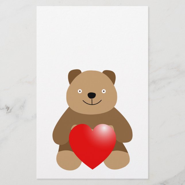 Funny bear with a heart flyer (Front)