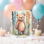 Funny Bear Years Birthday Card<br><div class="desc">This funny birthday card features a cute bear standing amongst the trees in the forest. This cute card implies that the receiver is getting old and should be happy they aren't as old as they would be if they were a bear. Click "Personalize this Template" to easily change any of...</div>