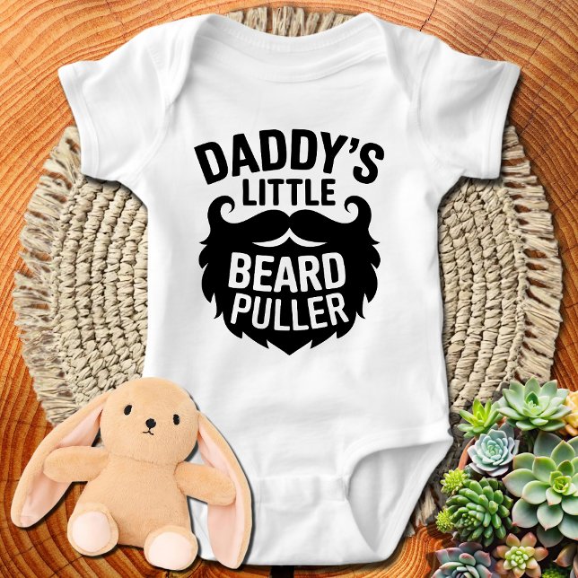 Funny Beard Baby Grow-Daddy's Little Beard Puller  Bodysuit (Creator Uploaded)