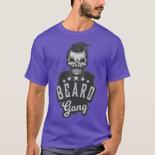 Funny Beard Retro Facial Hair Moustache Beard Gang T-Shirt