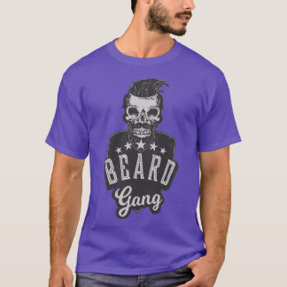 Funny Beard Retro Facial Hair Moustache Beard Gang T-Shirt