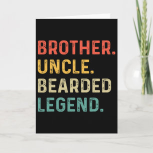 Funny Bearded Brother Uncle Beard Legend Vintage F Card