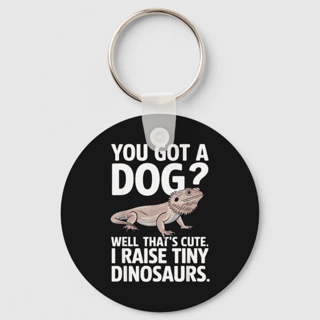 Funny Bearded Dragon Art For Men Women Bearded Dra Keychain (Front)