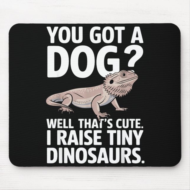 Funny Bearded Dragon Art For Men Women Bearded Dra Mouse Pad (Front)