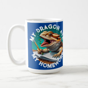 Funny Bearded Dragon Ate Homework Coffee Mug
