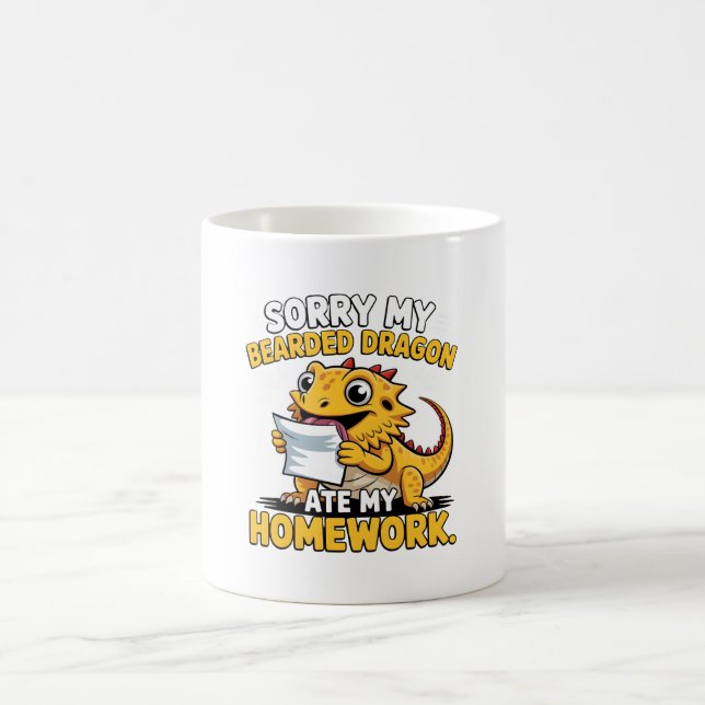 Funny Bearded Dragon Cute Reptile Lover Gift Magic Mug (Center)