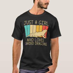 Funny Bearded Dragon For Girls Kid Reptile Iguana T-Shirt