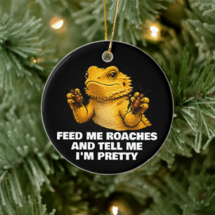 Funny Bearded Dragon Lover Reptile Owner Roaches Ceramic Ornament