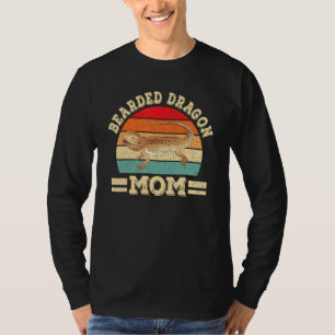 Funny Bearded Dragon Mom Lizard Reptile Retro Wome T-Shirt