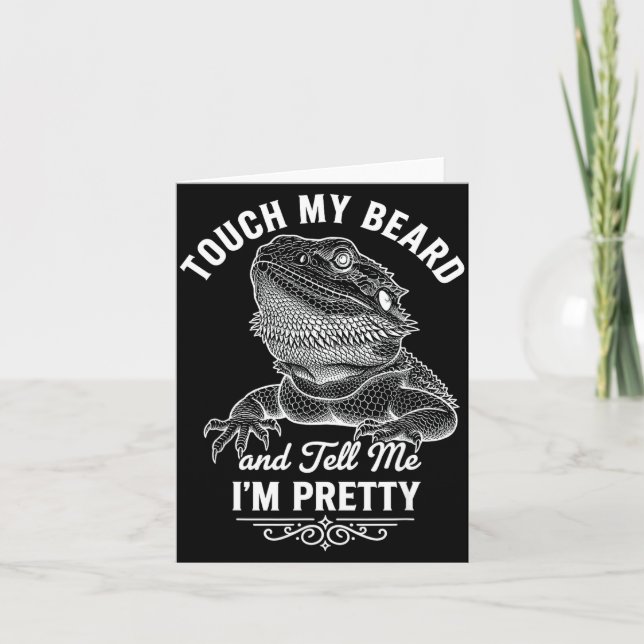Funny bearded dragon saying reptile lover lizard card (Front)