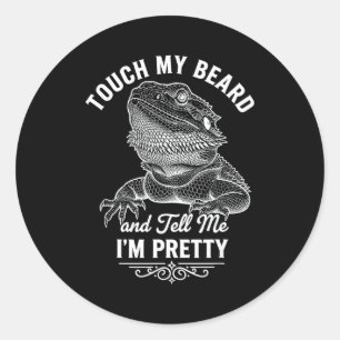 Funny bearded dragon saying reptile lover lizard classic round sticker