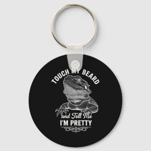 Funny bearded dragon saying reptile lover lizard keychain