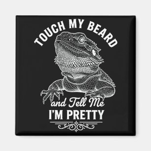 Funny bearded dragon saying reptile lover lizard magnet