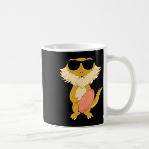 Funny Bearded Dragon Wearing Sungles Playing Disc Coffee Mug