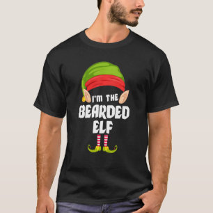 Funny Bearded Elf Matching Family Group Pj Christm T-Shirt