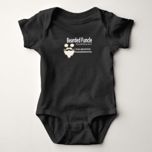 Funny Bearded Funcle for Uncles Baby Bodysuit