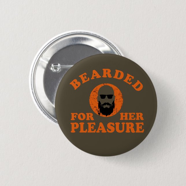 funny bearded quote 2 inch round button (Front & Back)