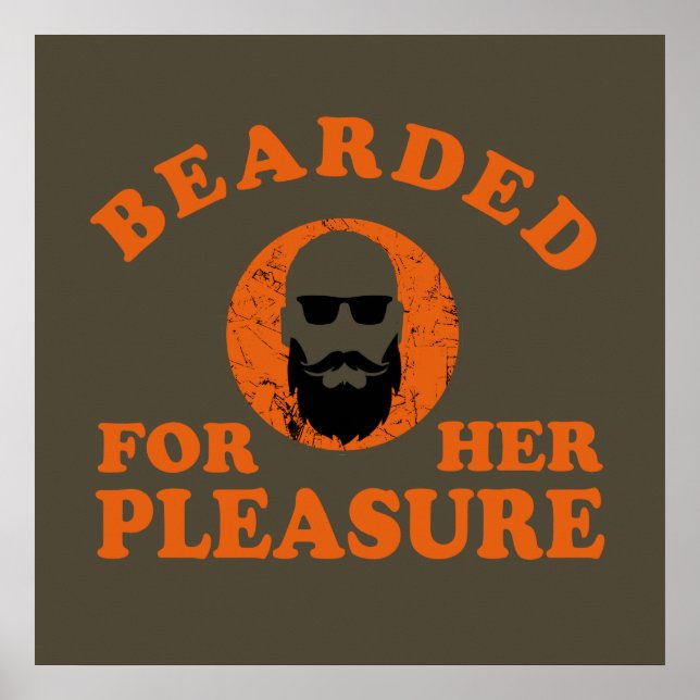 funny bearded quote poster (Front)