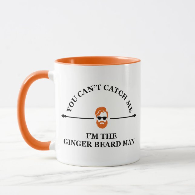 Funny bearded quotes ginger beard  mug (Left)